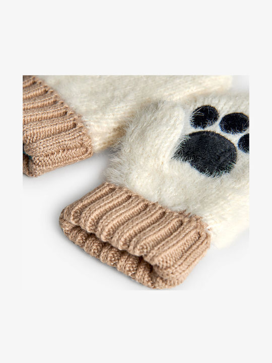 Kinderhandschuhe MItten Ecru