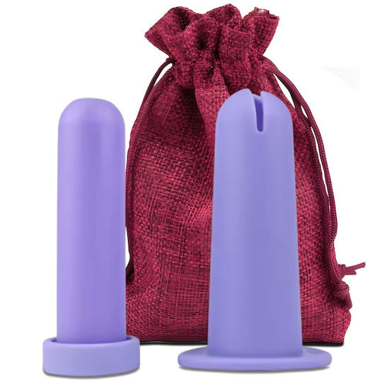 Aplicator Pentru Cupă Menstruală Linovit Silicon Medical Reutilizabil Ușor de Folosit Compatibil cu Lubrifiant Design Compact Igienic Mov