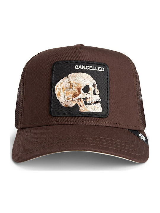 Καπέλο Jockey Cancelled Skull Κρανίο Καφέ Goorin Bros
