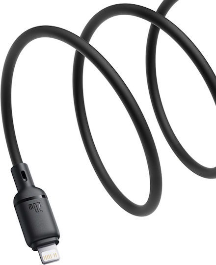 Baseus Silky Series Редовна USB-C към Lightning кабел 20W Черен 1м (P10377700113-00)