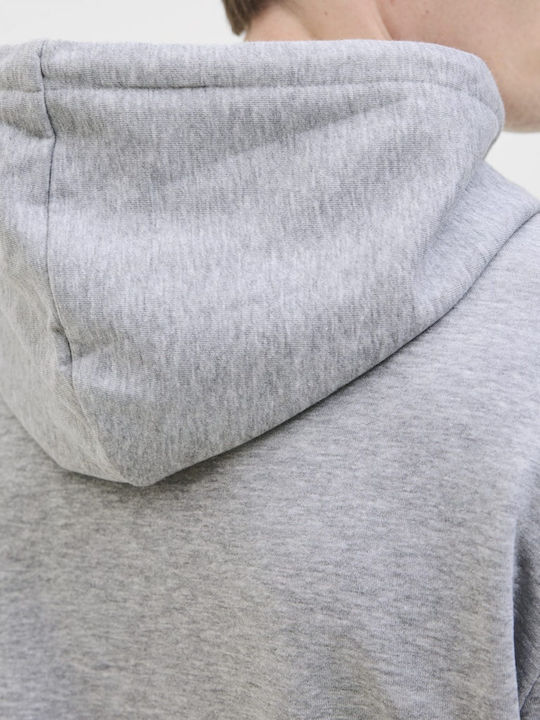Φούτερ με Κουκούλα Light Grey Melange