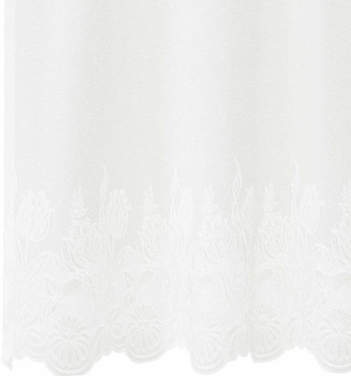 vidaXL Perdea Fereastră Cu Coafură Albă 300x240cm