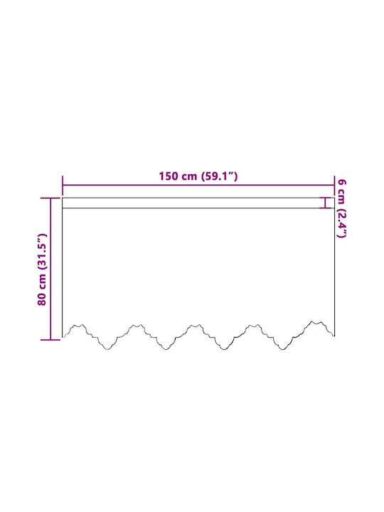 vidaXL Window Curtain With Pencil Pleat White 150x80cm