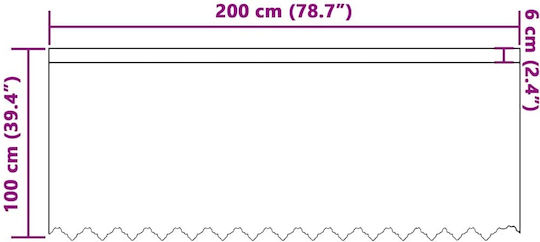 vidaXL Window Curtain With Pencil Pleat White 200x100cm