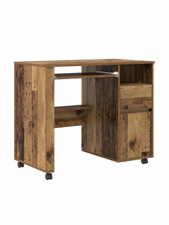Computer Office Wooden Coffee with Metal Legs 91x50x77cm