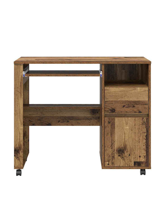 Computer Office Wooden Coffee with Metal Legs 91x50x77cm