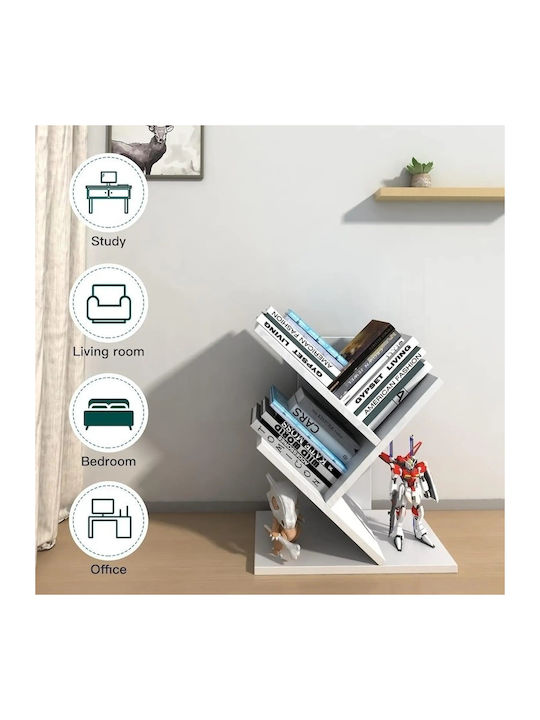 Bibliotecă Albă 30x16x40 cm