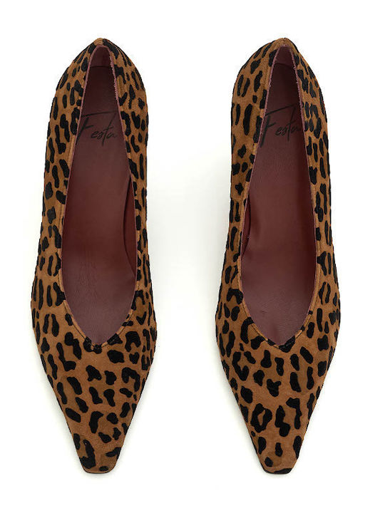 Pantofi cu toc Animal Print