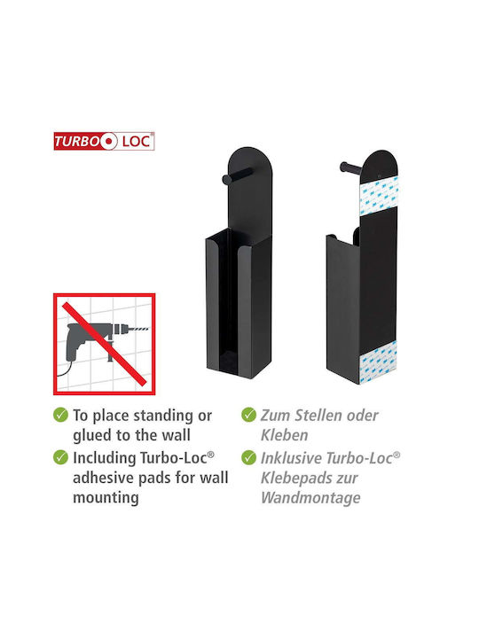 Wenko BN20532 Black Toilet Paper Holder