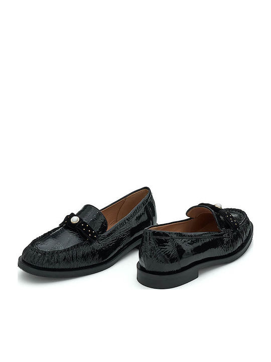 Λουστρίνι Γυναικεία Loafers σε Μαύρο Χρώμα