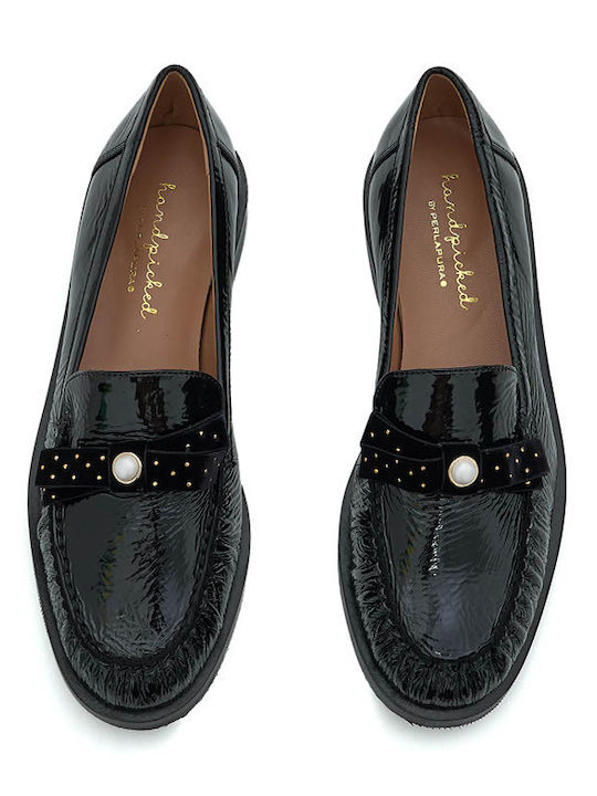 Λουστρίνι Γυναικεία Loafers σε Μαύρο Χρώμα