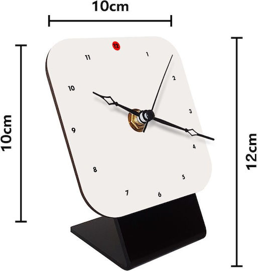Koupakoupa Koupakoupa Tabletop Clock with Indicators Wooden KP 31098 Clock Desk Square