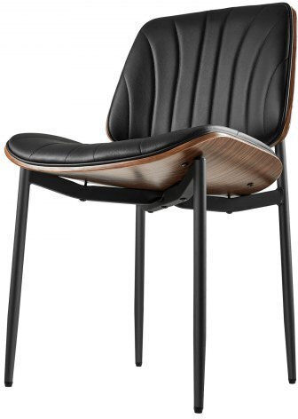 Dining Room Artificial Leather Chair Black 2pcs