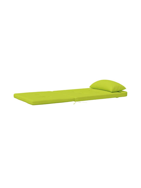 vidaXL Garden Chair Cushion with Backrest Bright Green 2pcs 58x77cm