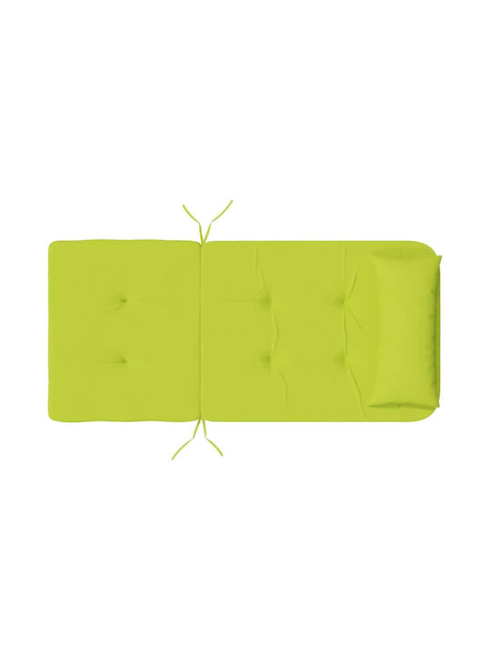 vidaXL Garden Chair Cushion with Backrest Bright Green 2pcs 58x77cm