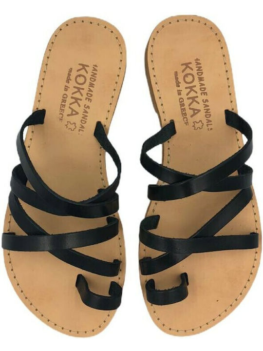 Women's Flat Sandals in Black Color