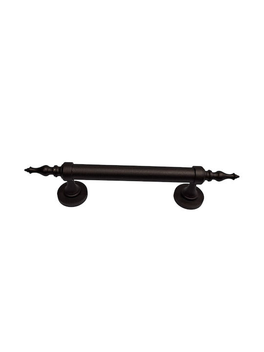 Bronces Coba Handle Front Door with Plate (Center Distance 200mm) Black-matte
