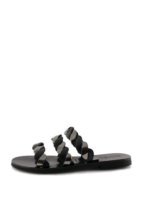 Women's Flat Sandals in Black Color