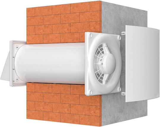 VentEurope De perete Ventilator de Baie 200mm Alb
