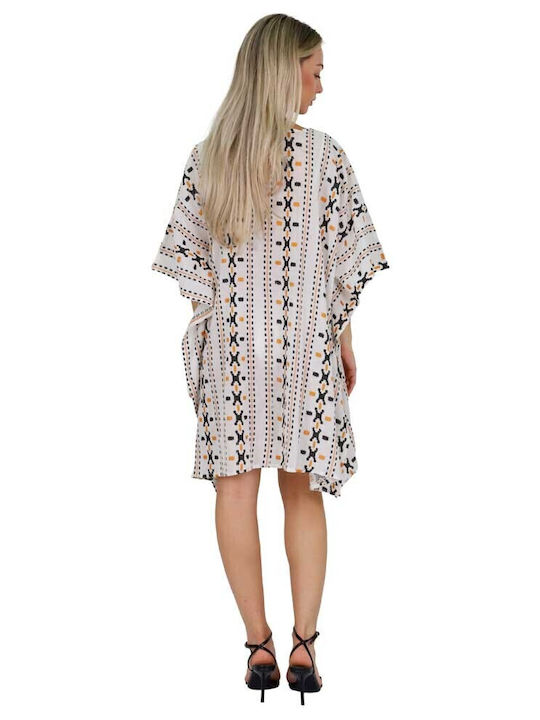 Aquablue Women's Mini Caftan Beachwear White