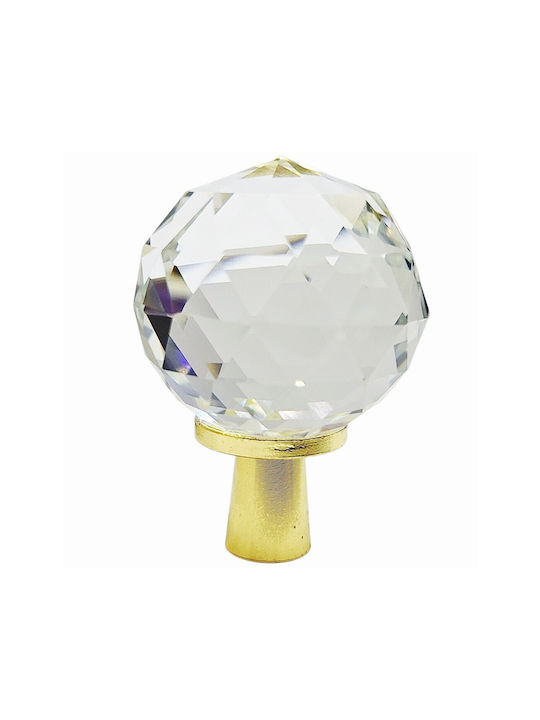 ACM Knob Furniture made of Metallic & Zamak & Crystal Gold-glossy 12018-000-ORO1 1pcs