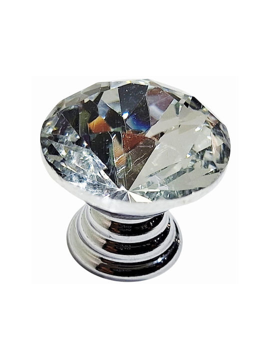 ACM Knob Furniture made of Metallic & Zamak & Crystal Chrome Glossy 11958-000-ORO1 1pcs