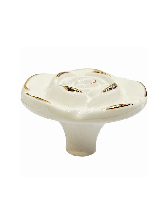 ACM Knob Furniture made of Zamak & Metallic Beige-gold 12020-000-12B1 1pcs