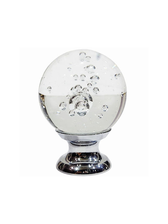 Steel-Nova Knob Furniture made of Crystal & Metallic & Zamak Murano Crystal 30mm (Center Distance 30mm) 12005-000-MOUR 1pcs
