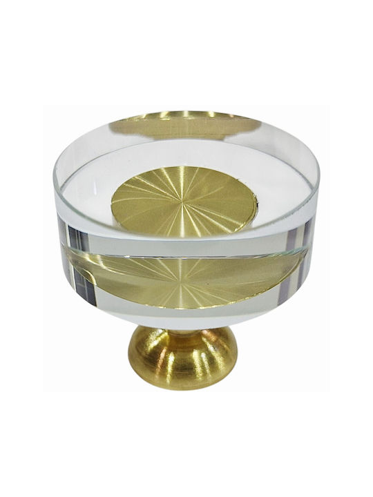 Steel-Nova Knob Furniture made of Crystal & Metallic Murano Crystal 30mm (Center Distance 30mm) 12004-000-MOUR 1pcs
