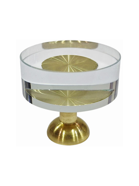 Steel-Nova Knob Furniture made of Crystal & Metallic Murano Crystal 30mm (Center Distance 30mm) 12004-000-MOUR 1pcs