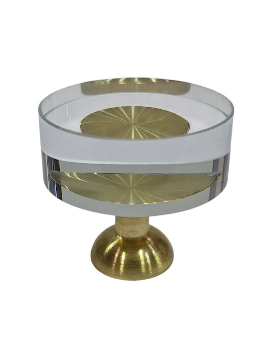 Steel-Nova Knob Furniture made of Crystal & Metallic Murano Crystal 30mm (Center Distance 30mm) 12004-000-MOUR 1pcs