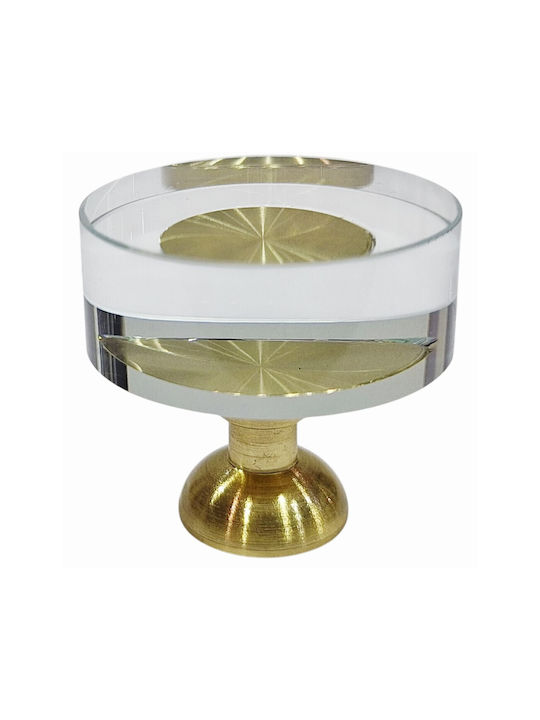 Steel-Nova Knob Furniture made of Crystal & Metallic Murano Crystal 30mm (Center Distance 30mm) 12004-000-MOUR 1pcs