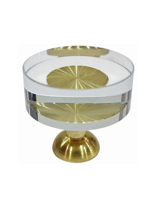Steel-Nova Knob Furniture made of Crystal & Metallic Murano Crystal 30mm (Center Distance 30mm) 12004-000-MOUR 1pcs