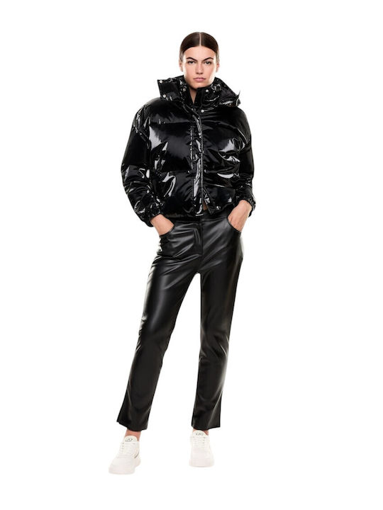 Damen Stoff Hose Schwarz