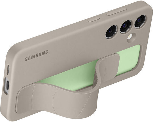 Standing Grip Silicone Back Cover Taupe (Galaxy S24)