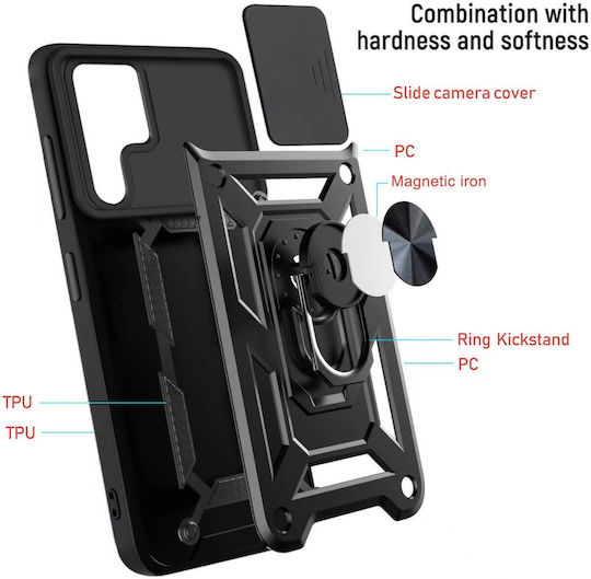 Bodycell Slide Cover Back Cover Metallic Black (Poco F7)