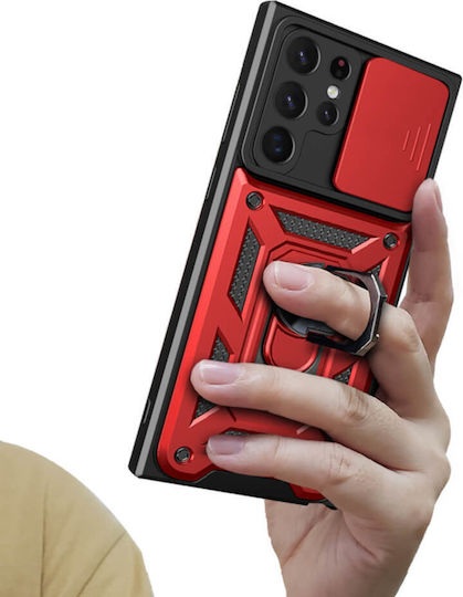 Bodycell Slide Cover Umschlag Rückseite Metallisch Rot (Poco F7)