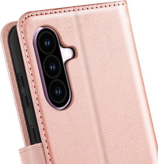 Mayaxess Case Samsung Galaxy A56 Wallet Lanyard Rose Gold
