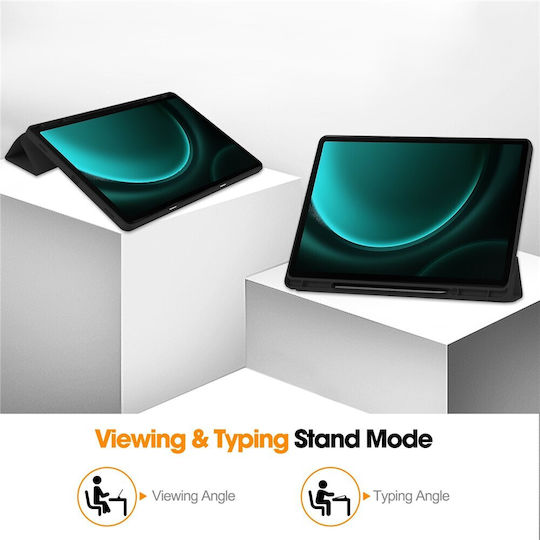 Smartcase Flip Cover Μαύρη (Samsung Galaxy Tab S9 FE Plus 12.4 (X610 / X616B))