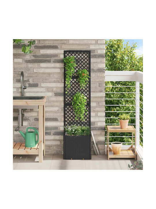 vidaXL Planter Box Din Plastic Negru 35x30x135 cm