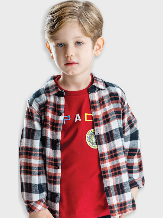 Kids Checked Long-sleeved Multicolour Shirt