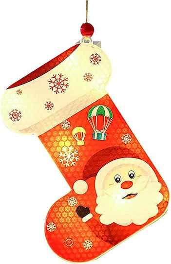 Masterled Illuminated Christmas Plastic Figure Boot White Length 9.1cm