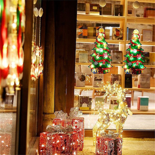 Masterled Figurină De Crăciun Pentru Brad Cu Leduri Alb Cald Decorațiune Pentru Vitrină Alimentată Cu Baterii Ip20