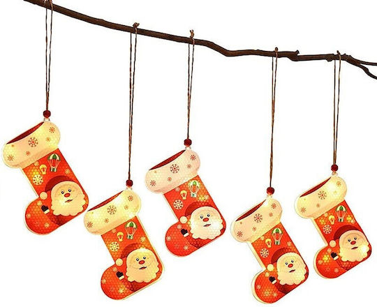 Masterled Illuminated Christmas Plastic Figure Boot White Length 9.1cm