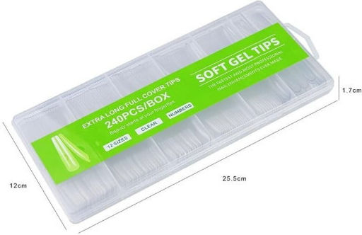 Soft Gel Tips Νυχιών Διάφανα 240τμχ bbay-86237