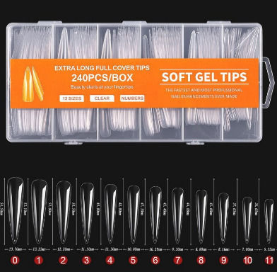 Soft Gel Tips Νυχιών Διάφανα 240τμχ bbay-86240