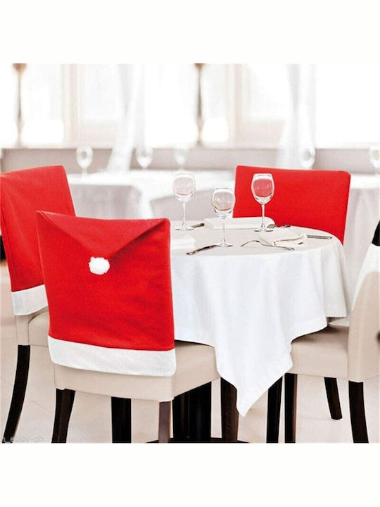 Christmas Chair Cover Universal Size 60 X 50 Cm Red White
