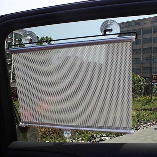 Auto-Sonnenschutz Mit Saugnapf Maße 68cm x 125cm Ausziehbar Schwarz