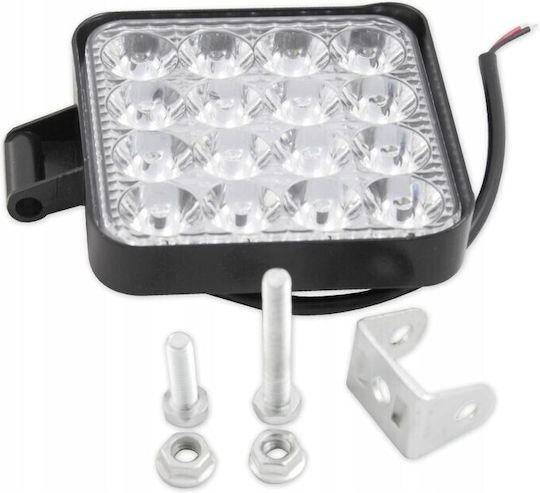 Proiector Auto Led Offroad 48w 16 Leduri Halogen 10-30v Carcasă din Aluminiu Ip67