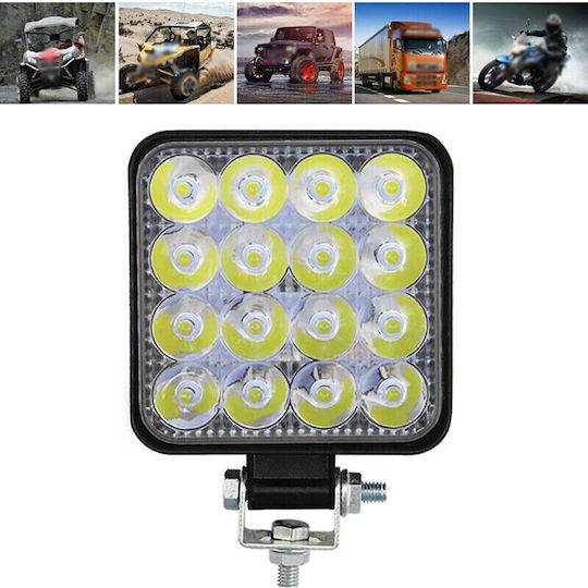 Proiector Auto Led Offroad 48w 16 Leduri Halogen 10-30v Carcasă din Aluminiu Ip67